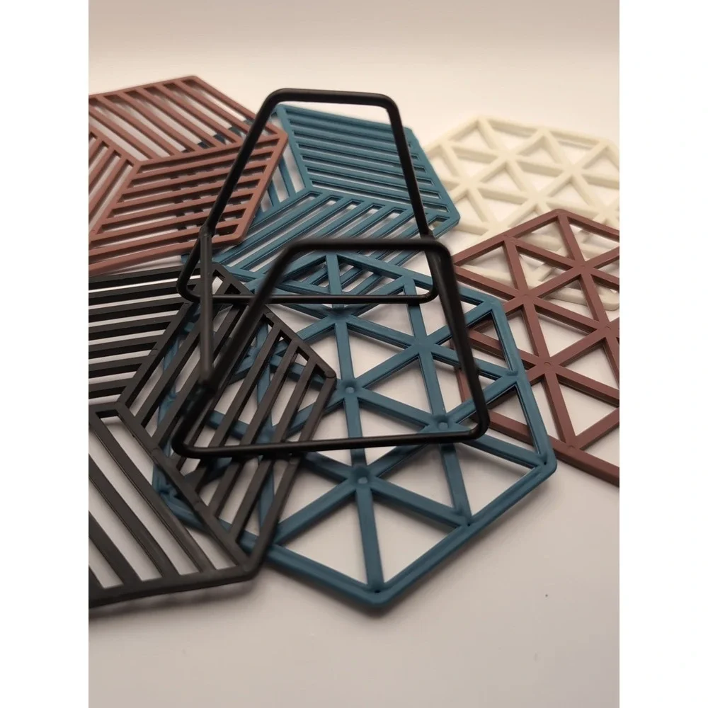 Silicone Coaster‎ Set With Stand